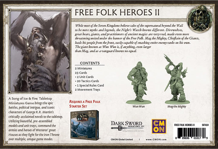 A Song of Ice and Fire Tabletop Miniatures Free Folk Heroes II Unit Box