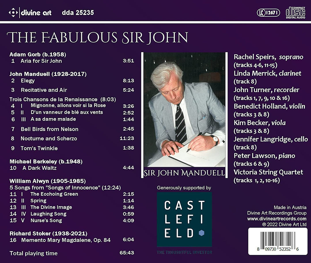 The Fabulous Sir John [Rachel Speirs; Linda Merrick; John Turner; Benedict Holland [Audio CD]