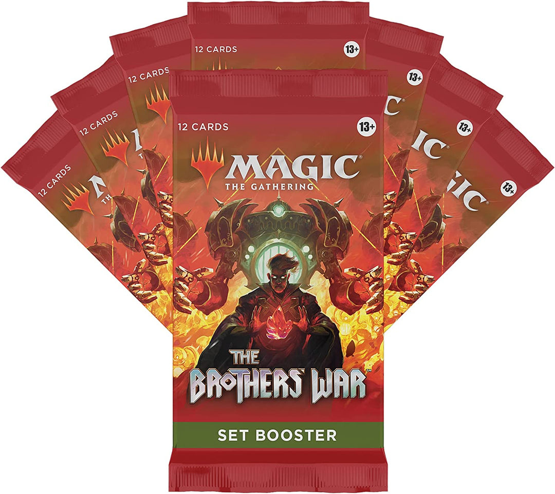 Magic The Gathering MTG The Brothers' War Bundle, 8 Set-Booster + Zubehör