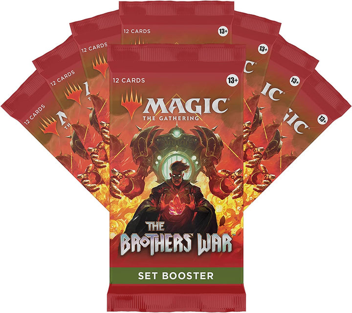 Magic The Gathering MTG The Brothers' War Bundle, 8 Set-Booster + Zubehör