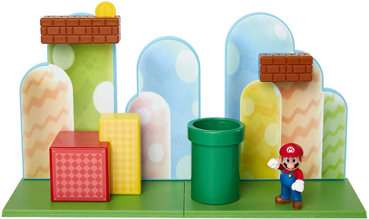 Super Mario 85991-4L-PKR1 Acorn Plains 2.5” Figure Playset with Feature Accessories