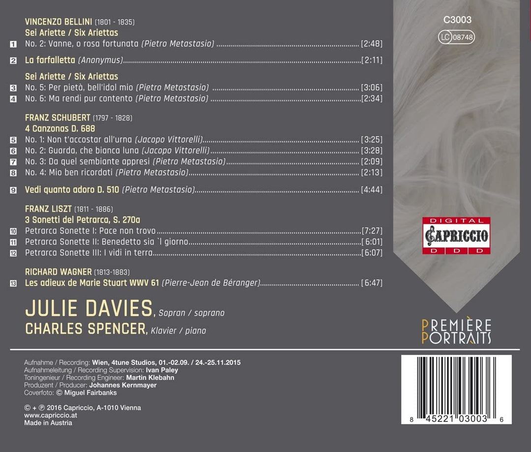 Julie Davies - Première Portraits [Julie Davies; Charles Spencer] [Capriccio: C3003] [Audio CD]