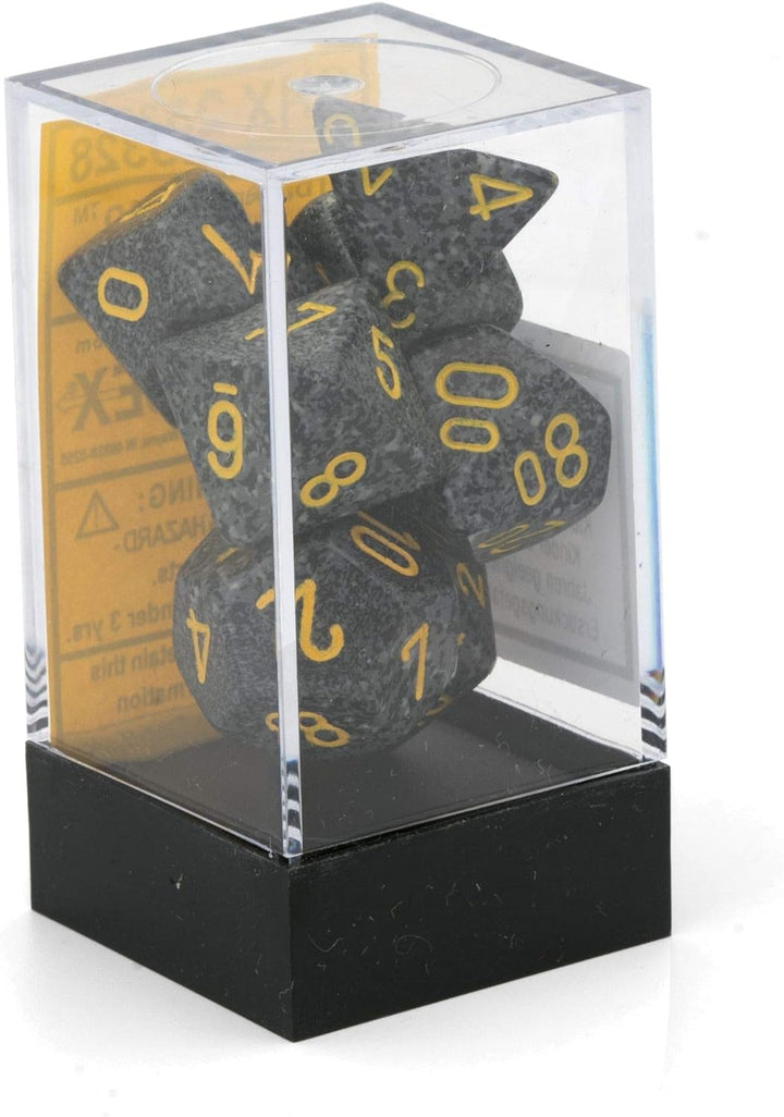 Chessex 25328 Dice, black, grey, gold