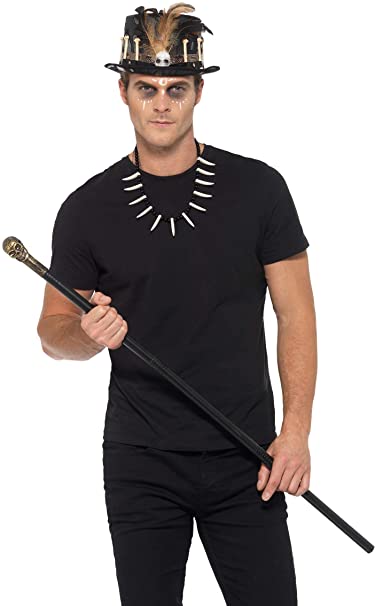 Smiffys Voodoo Kit, with Feather Top Hat