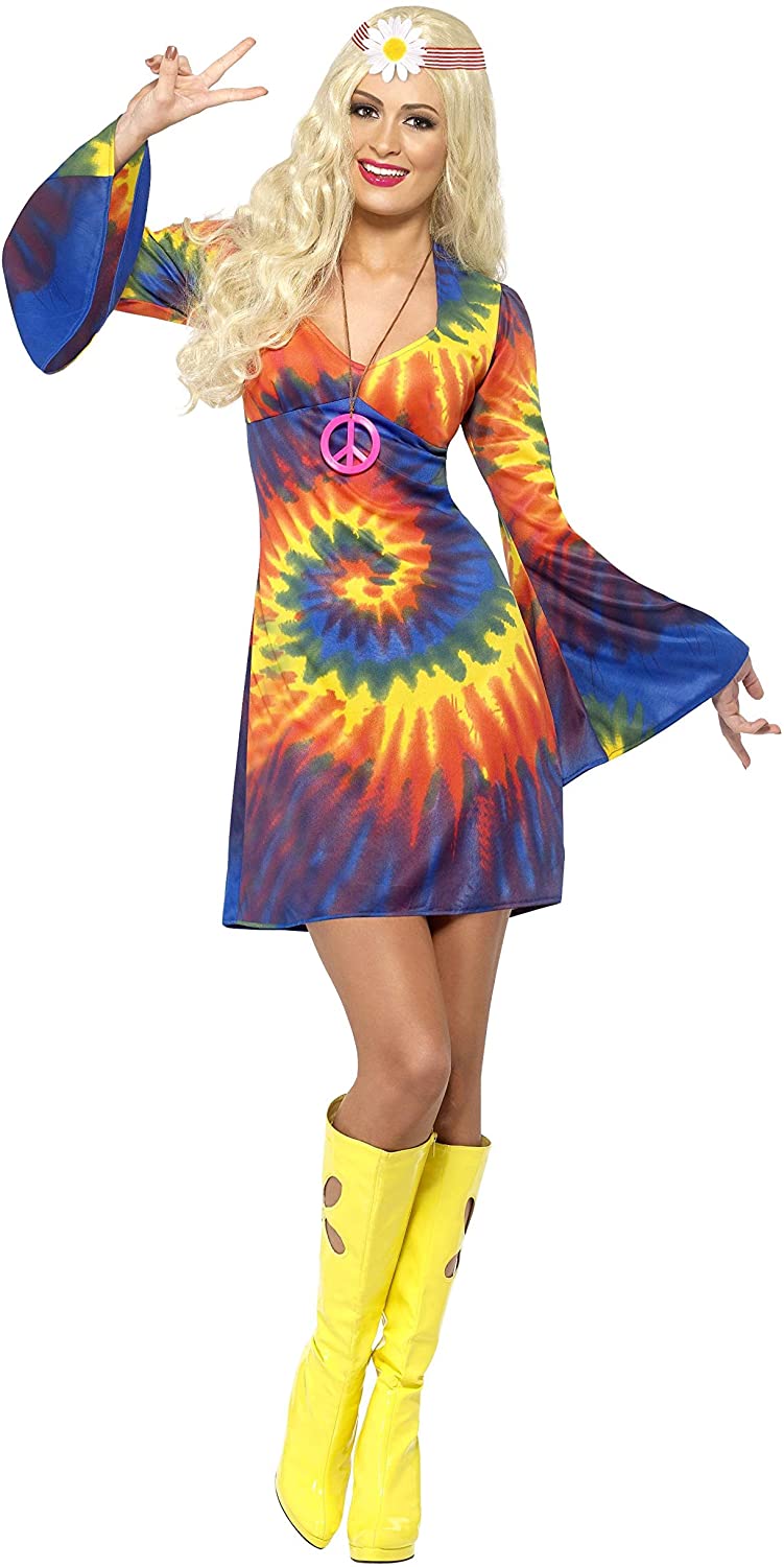 Smiffys Womens's 1960s Tie Dye Costume, Small