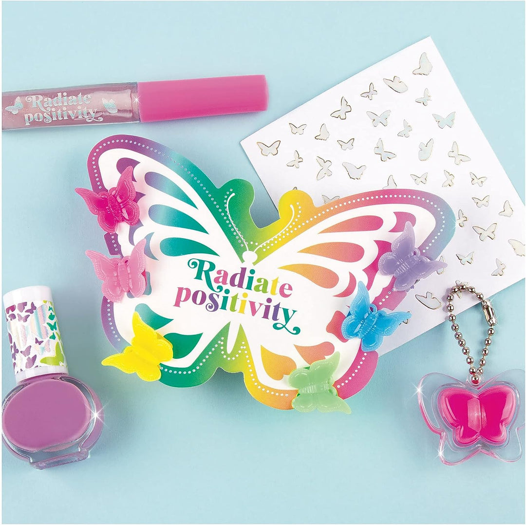 Make It Real 2902326 Butterfly Beauty Children, Make-Up Set, Cosmetic Kit