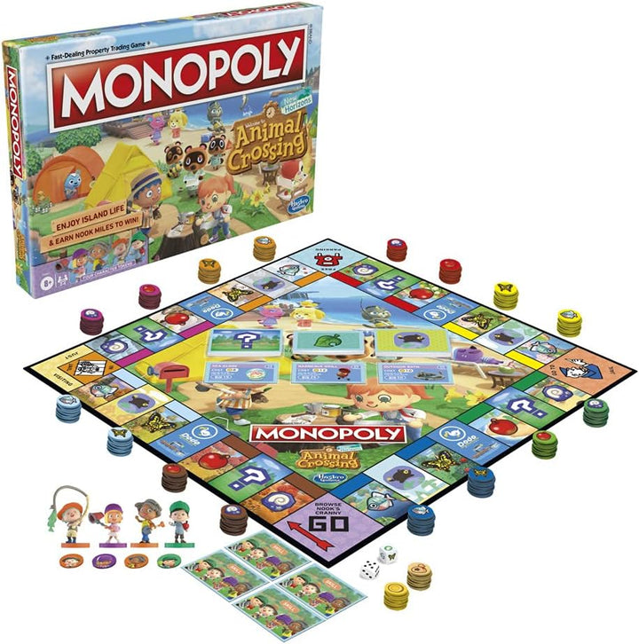 Monopoly Animal Crossing New Horizons Edition Board Game for Kids Ages 8 and Up, Fun Game to Play for 2-4 Players