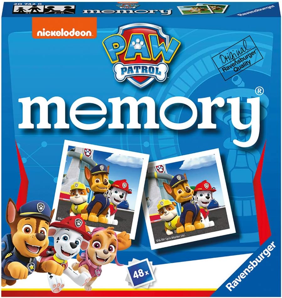 Ravensburger Paw Patrol Mini-Memory-Spiel – Matching Picture Snap Pairs-Spiel für
