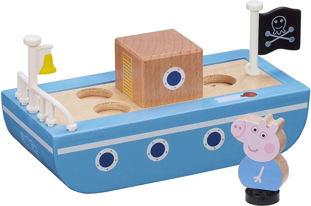 Peppa Pig 07209 Bateau en bois, multicolore