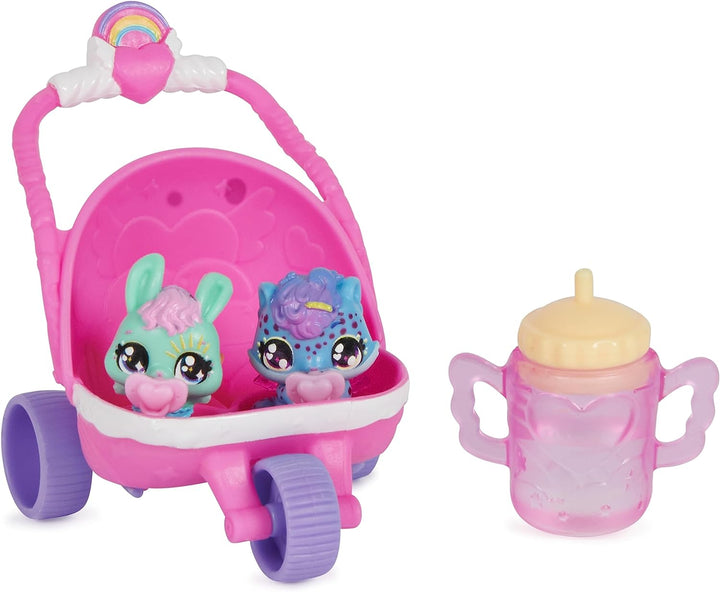 HATCHIMALS Alive, Hatch N’ Stroll Playset with Pushchair Toy and 2 Mini Figures