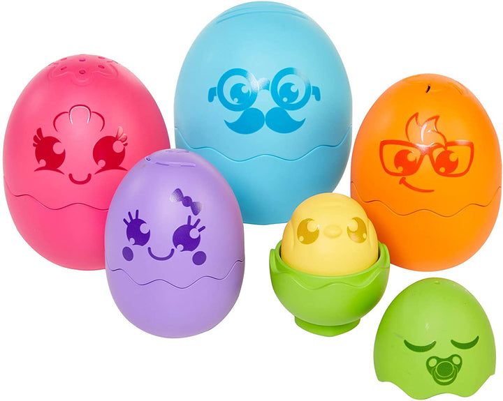 TOMY Toomies Hide and Squeak Nesting Eggs Baby Toy, Educational Shape Sorter with Colours and Sound, Easter Toy for Babies, Toddlers & Little Kids from 6 Months, 1, 2 & 3 Year Olds