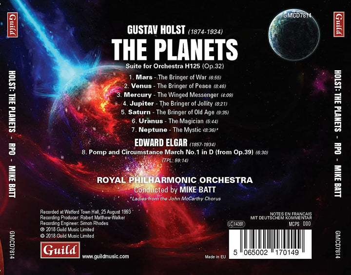 Royal Philarmonic Orchestra - Holst: The Planets [Royal Philarmonic Orchestra; Mike Batt] [Guild: GM 7814] [Audio CD]