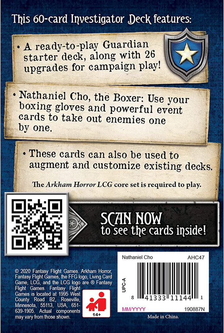 Arkham Horror: The Card Game - Nathaniel Cho Investigator Starter Pack