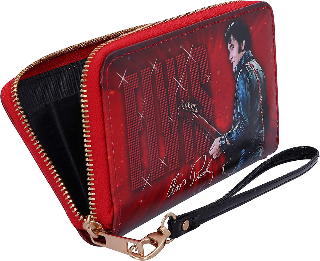 Nemesis Now Elvis 68 Performance Red Womens Purse, Polyurethane, 19cm