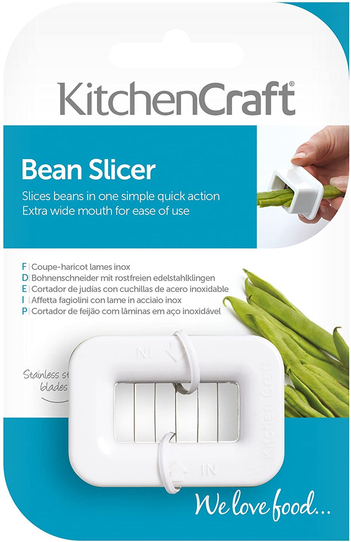 KitchenCraft Runner Bohnenschneider 5,5 x 4 x 3 cm, Weiß