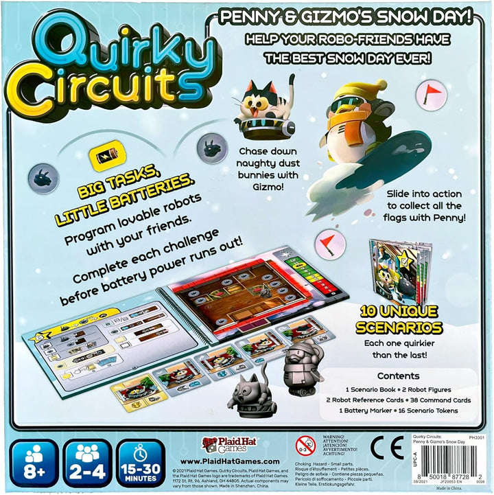 Plaid Hat Games | Quirky Circuits: Penny & Gizmo's Snow Day (2022) | Board Game