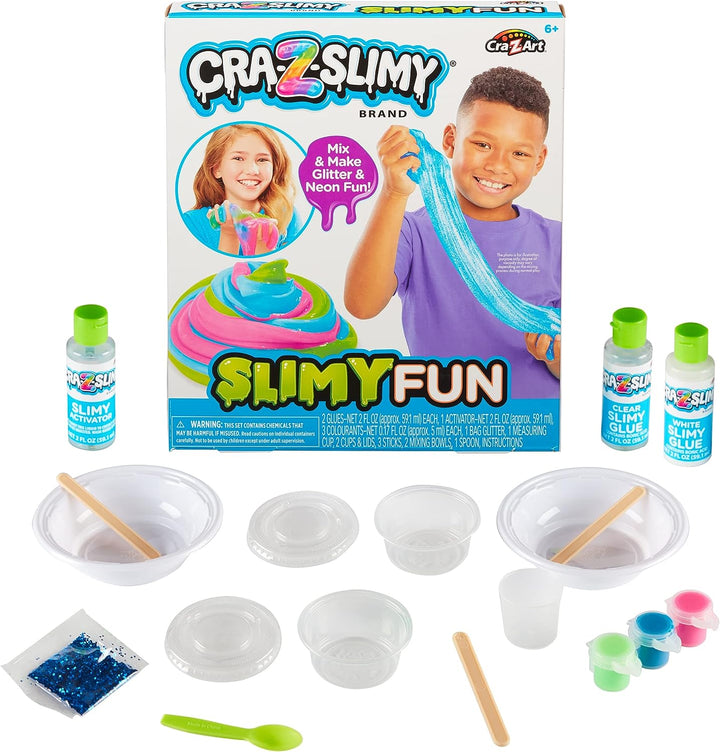 Crazy Slimy Slime Slime Fun Kit - make your own slime, glitter slime, neon slime