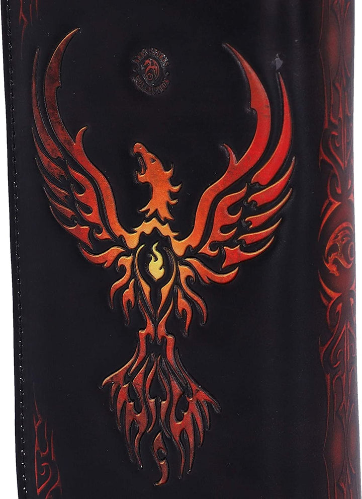 Nemesis Now Anne Stokes Phoenix Rising Mythical Bird Embossed Purse, Black, 18.5