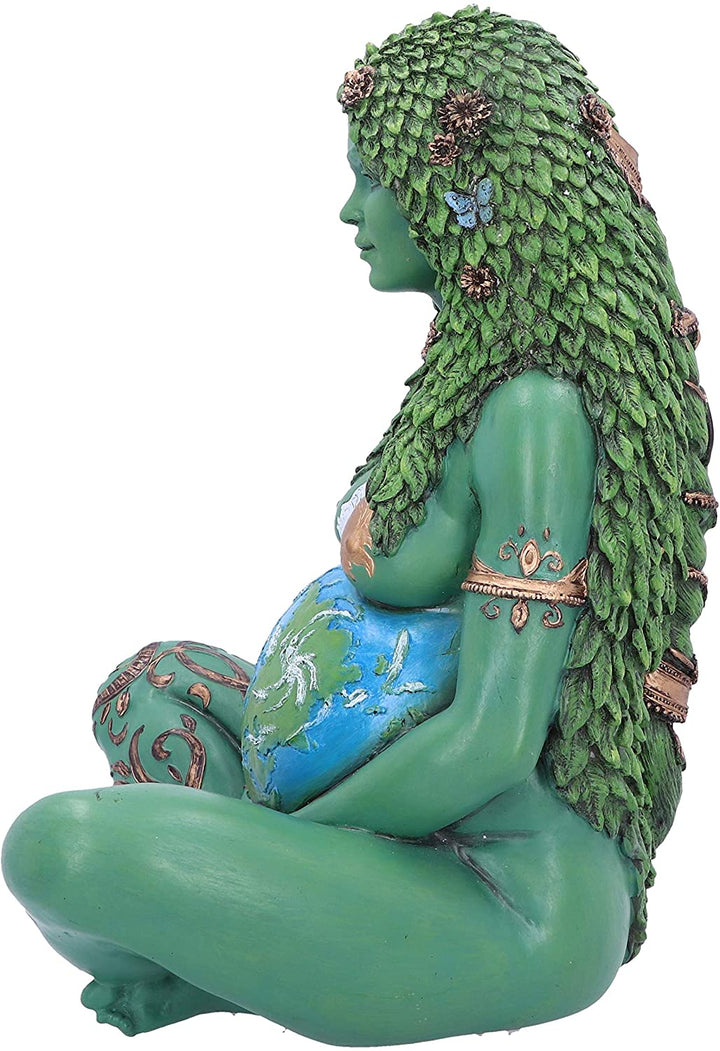 Nemesis Now Large Ethereal Mother Earth Gaia Art Statue Painted Figurine, Green 30cm