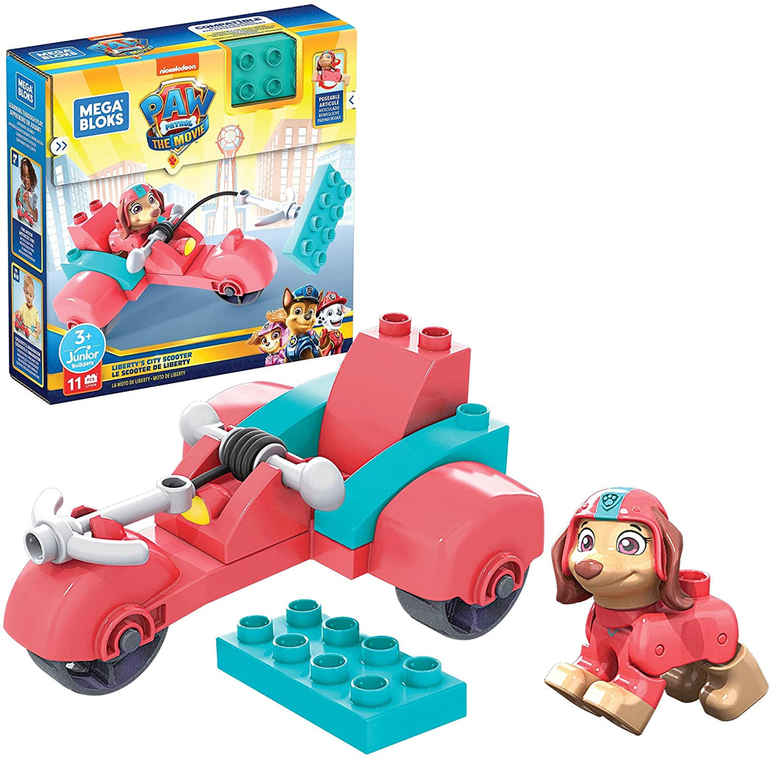 Mattel Mega Bloks Paw Patrol The Movie Libertys City-Scooter-Set