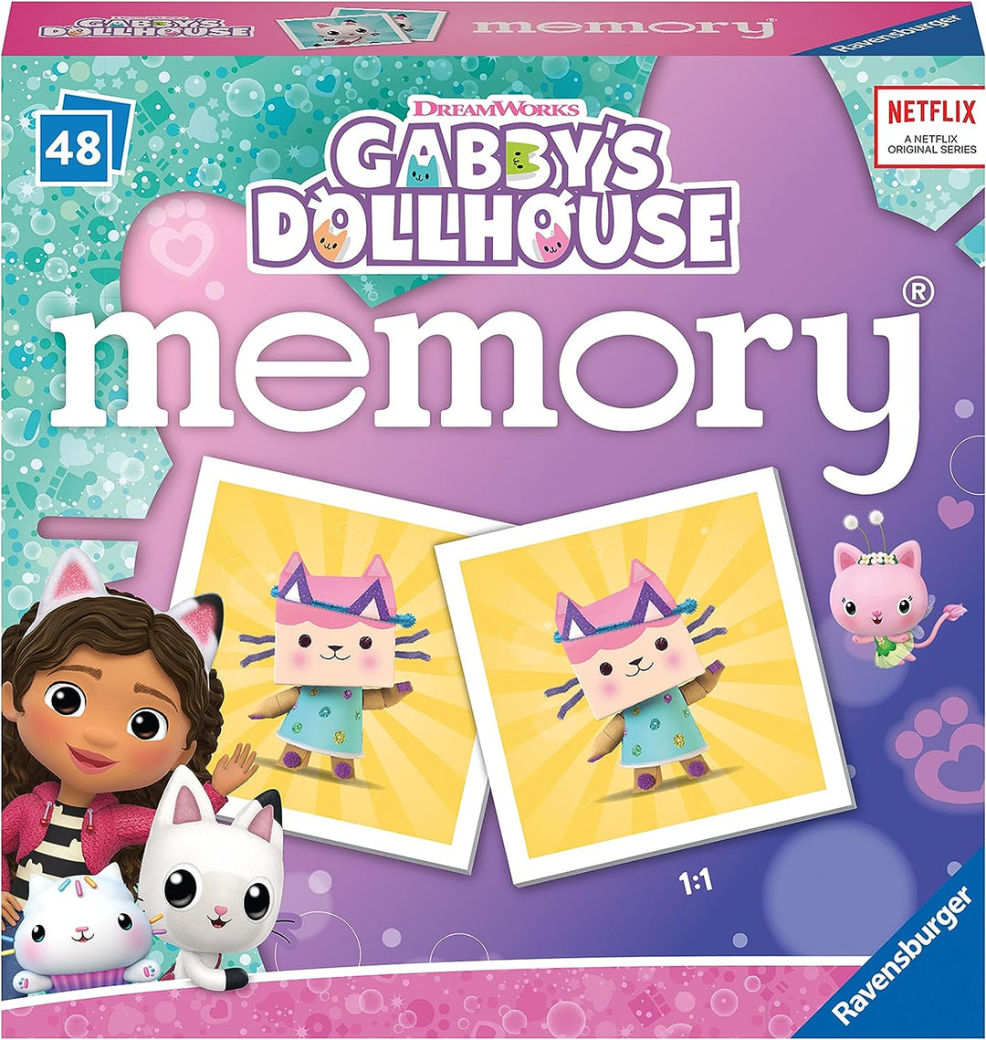 Ravensburger Gabbys Dollhouse Toys - Educational Mini Memory Game for Kids