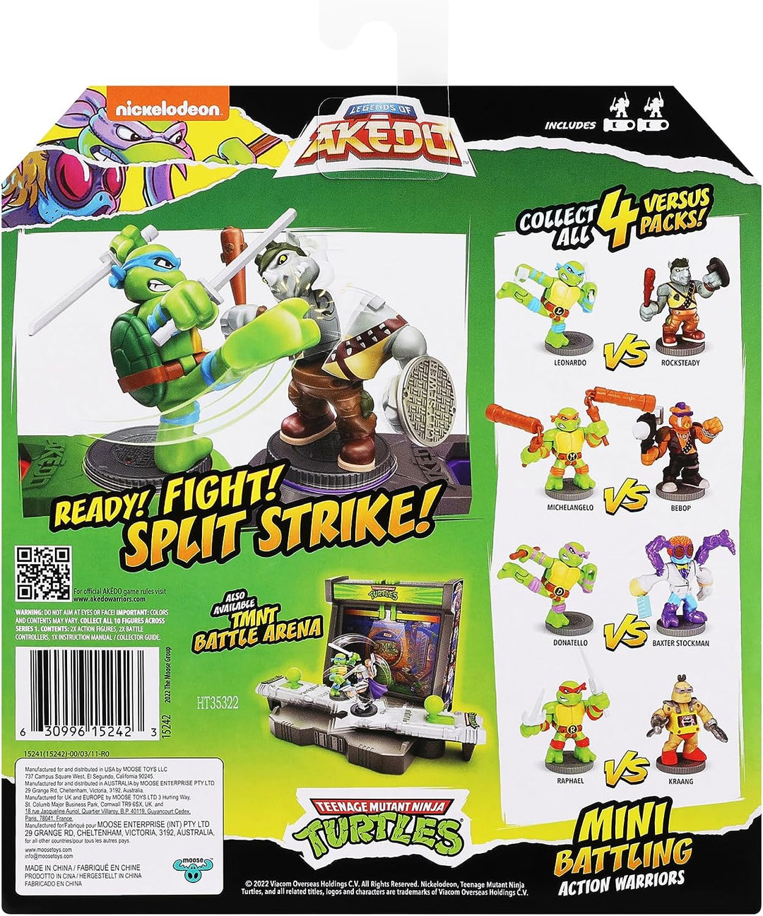 Legends Of Akedo Teenage Mutant Ninja Turtles. Mini Battling Warriors Versus Pack