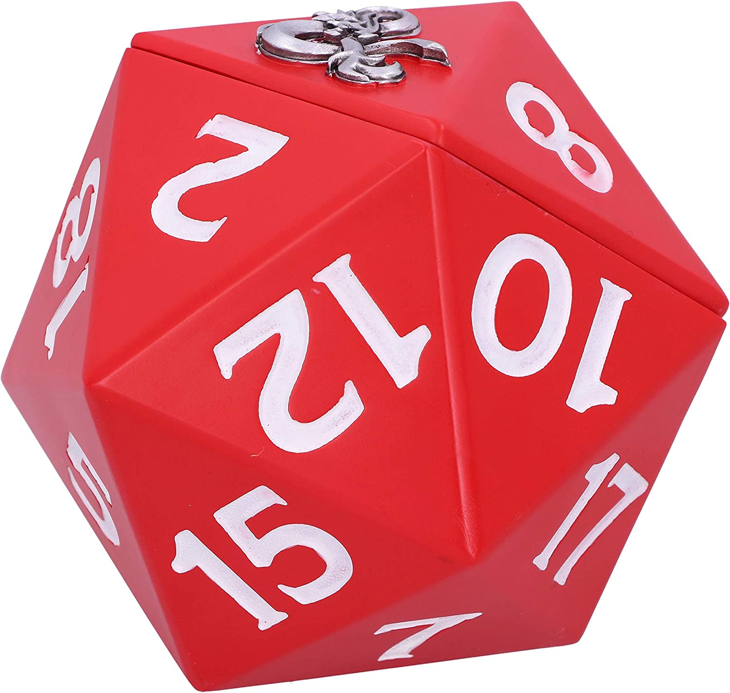 Nemesis Now Dungeons & Dragons D20 Dice Storage Box Red Resin 7