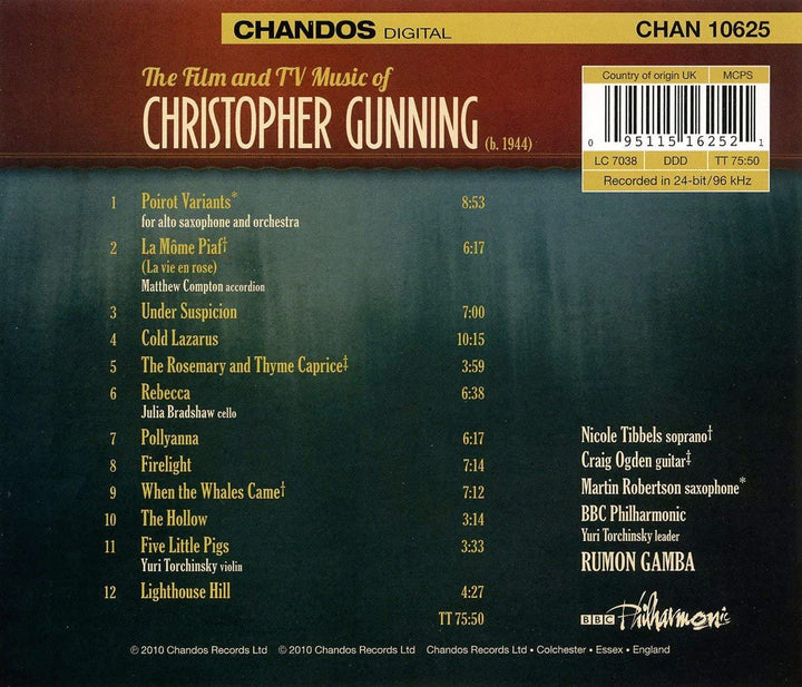 Rumon Gamba - Film and TV Music By Christopher Gunning [Audio CD]