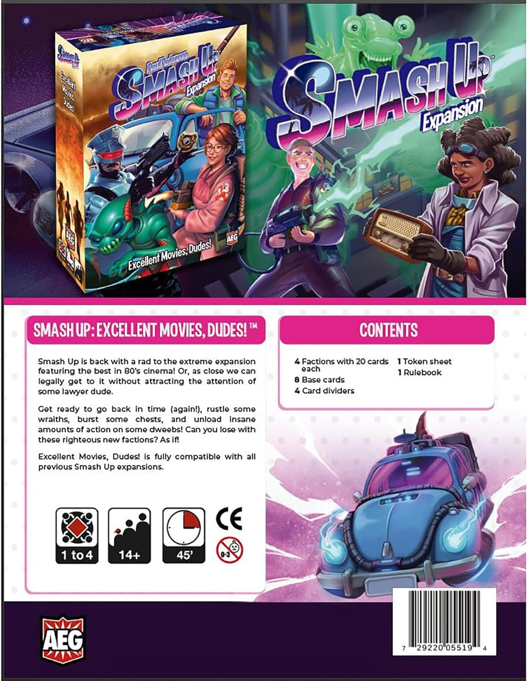 AEG Alderac Entertainment Group Smash Up: Excellent Movies, Dudes! Expansion