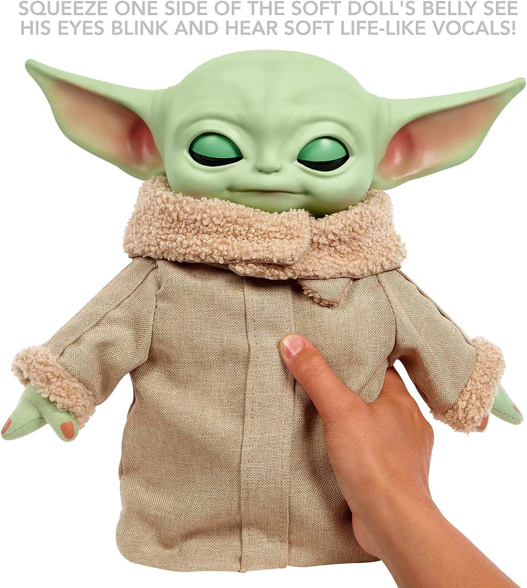 Star Wars Grogu Squeeze and blink Plush with sounds and movement