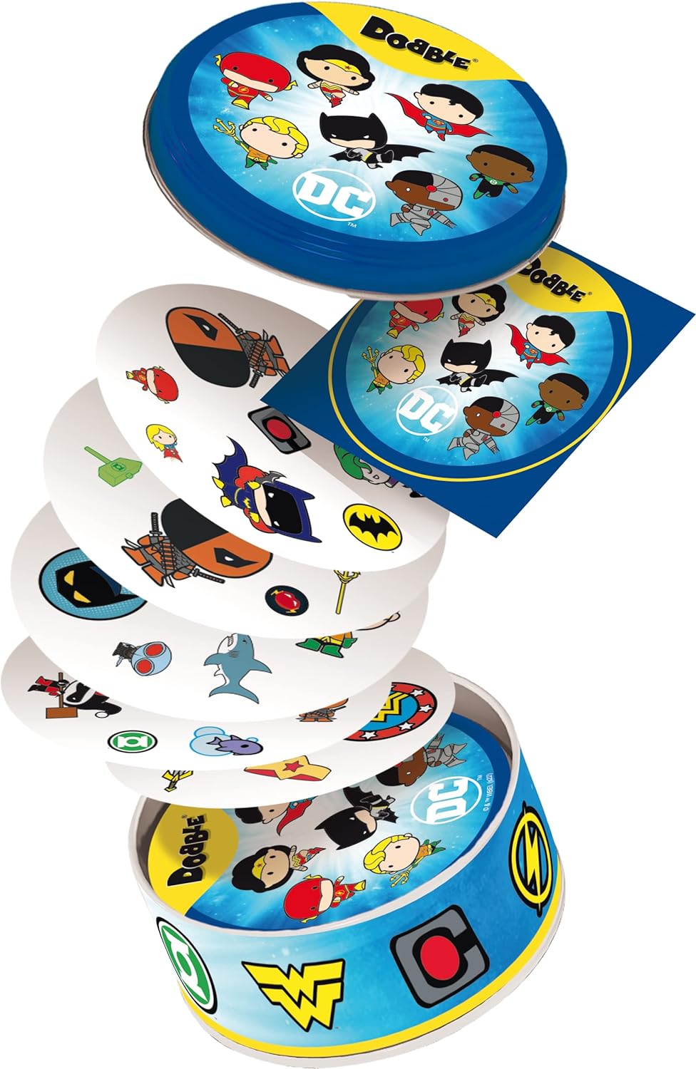 Asmodee | Dobble DC Justice League - [Amazon Exclusive] | Card Game | Ages 6+ |