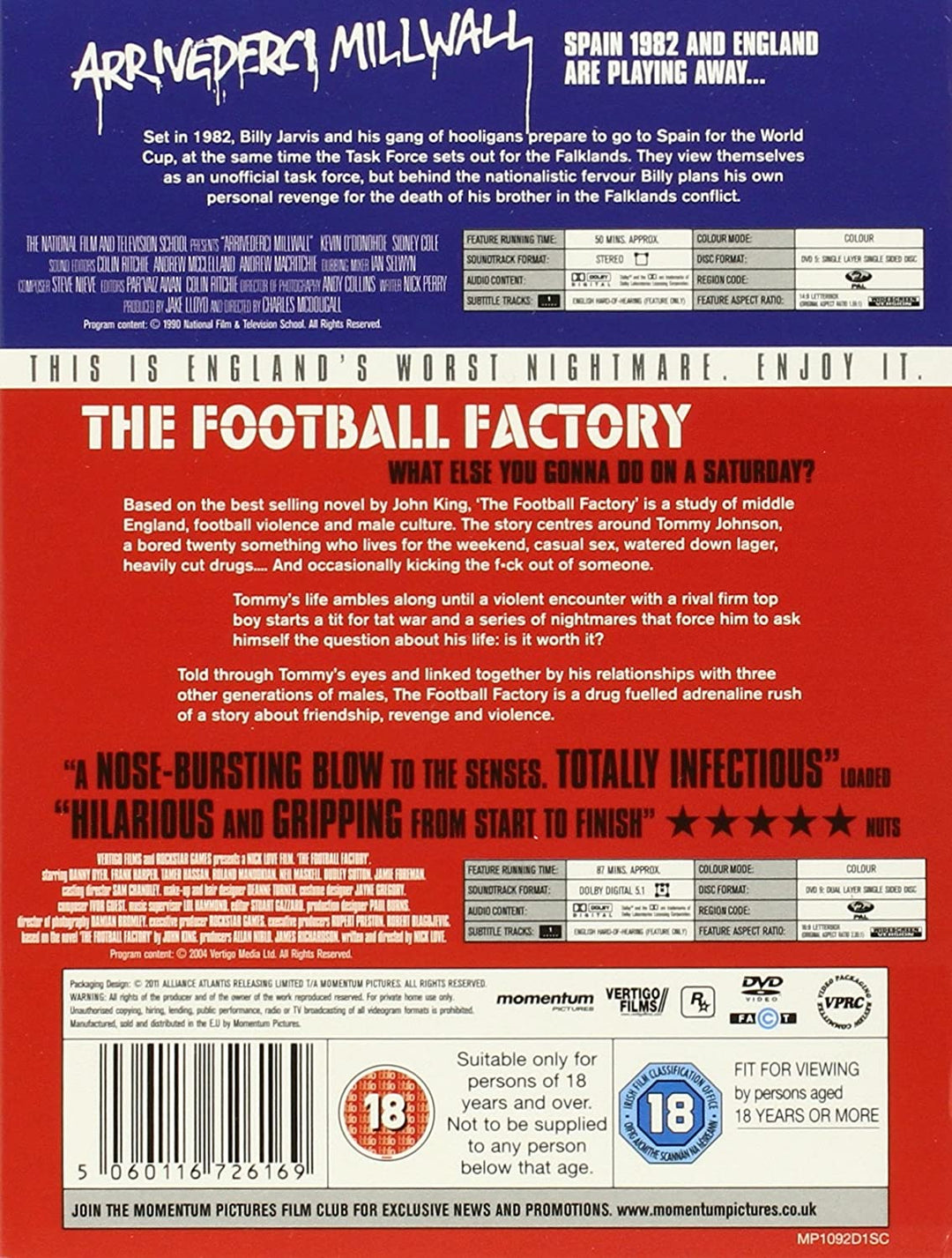 The Football Factory / Arrivederci Millwall [2017]