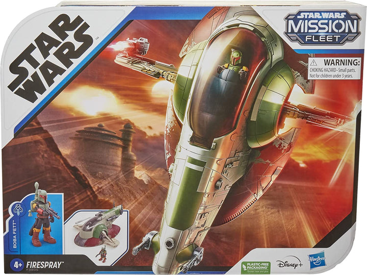 Star Wars Mission Fleet Starship Skirmish, Boba Fett and Starship Toy for Kids,