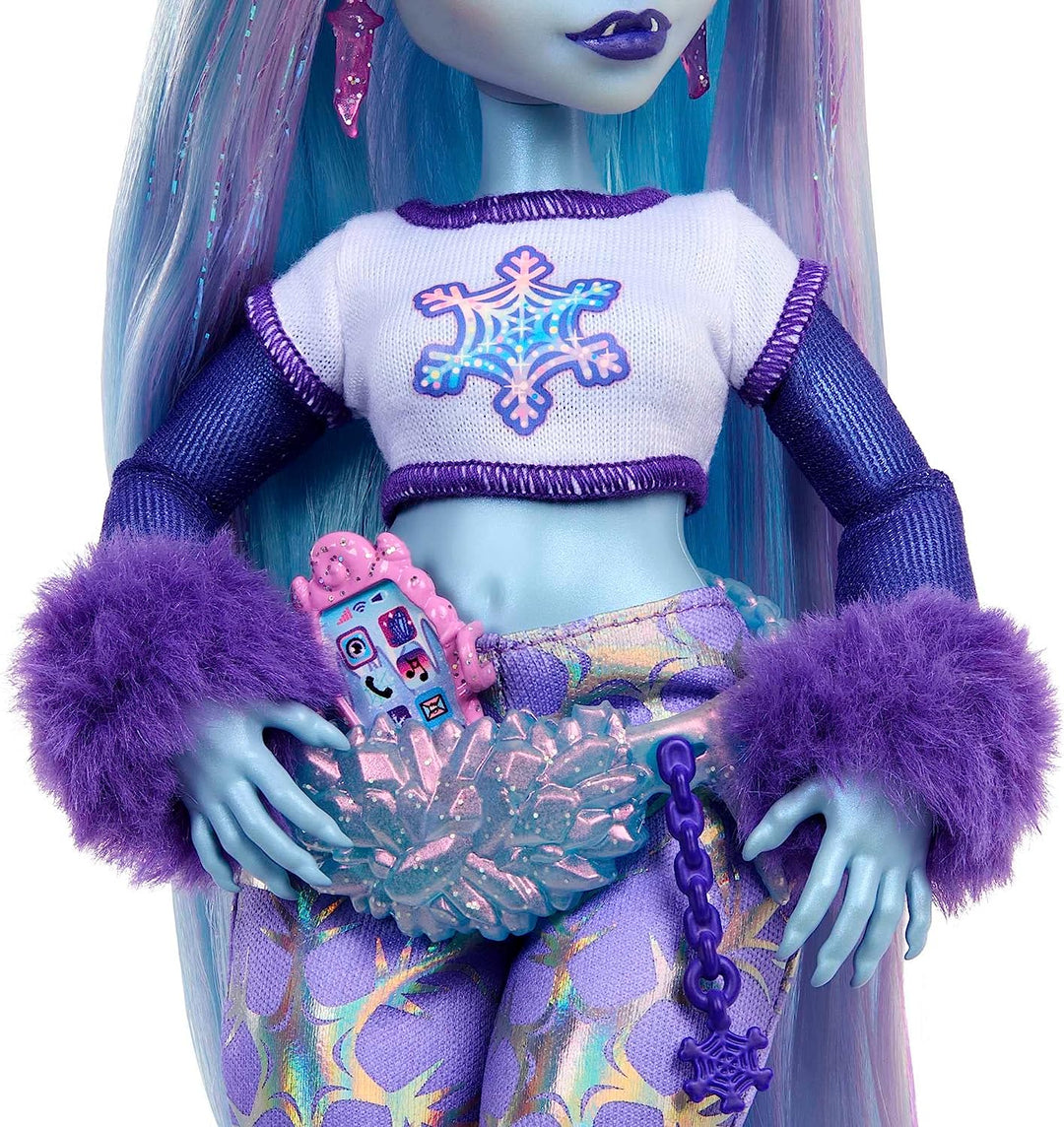 Monster High Doll, Abbey Bominable Yeti Fashion Doll with Pet Mammoth and Themed Accessories