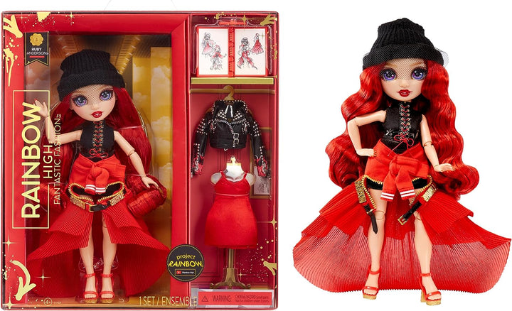 Rainbow High Fantastic Ruby Anderson Red Doll Fashion Playset