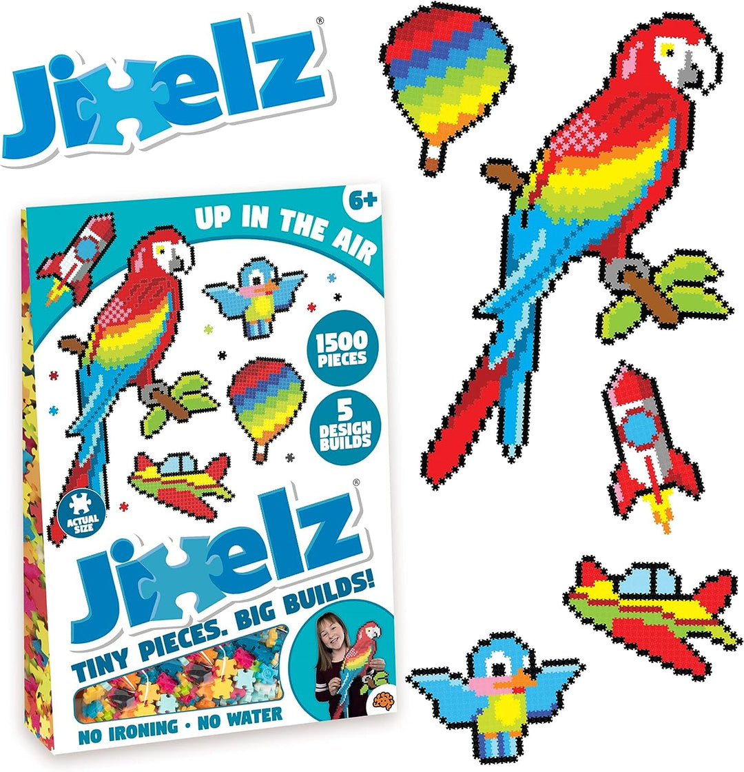 Jixelz 1500 Piece Set Up in the Air Pixelated Puzzle Art For Children, Suitable For Boys & Girls