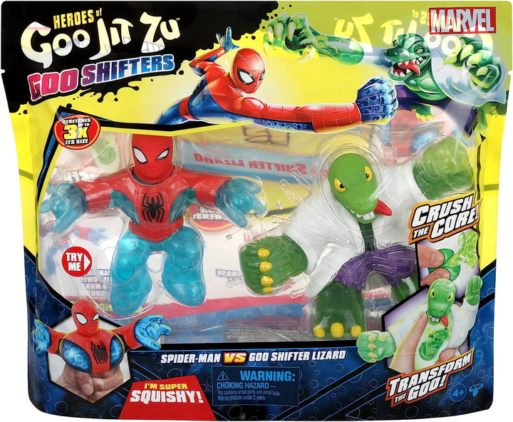 Heroes of Goo Jit Zu Marvel Goo Shifters Versus Pack Spider-Man VS Goo Shifter Lizard