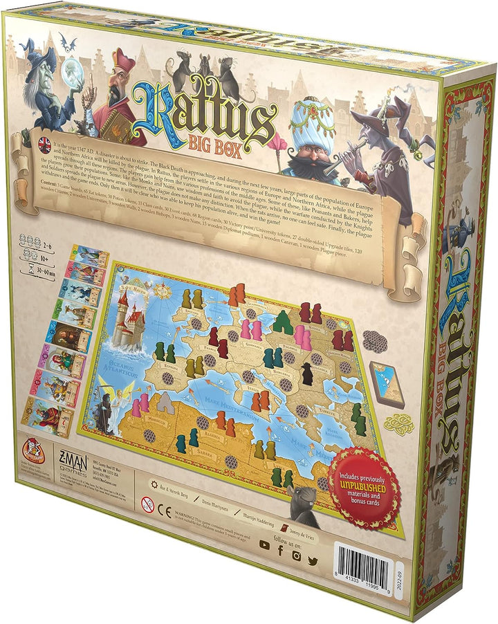 Rattus Big Box Brettspiel-Erweiterung | Mittelalterliches Pest-Überlebensspiel | Strategie B