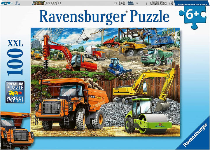 Ravensburger Construction Vehicles 100 Piece Jigsaw Puzzle with Extra Large Pieces