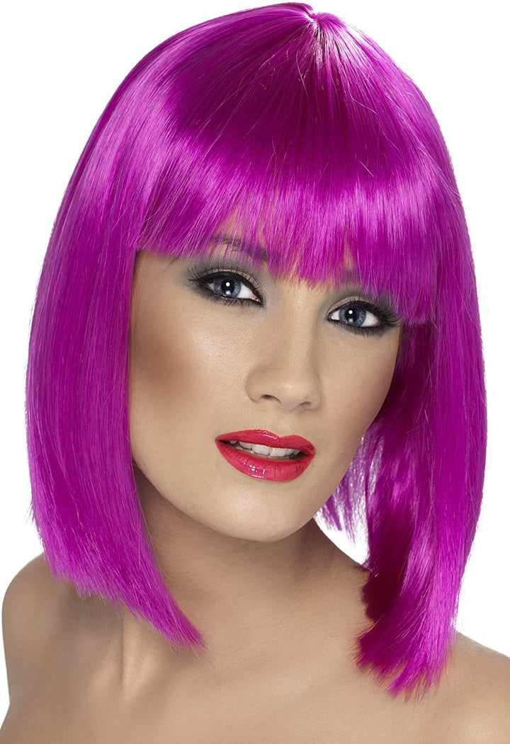 Smiffys Glam Wig - Neon Purple