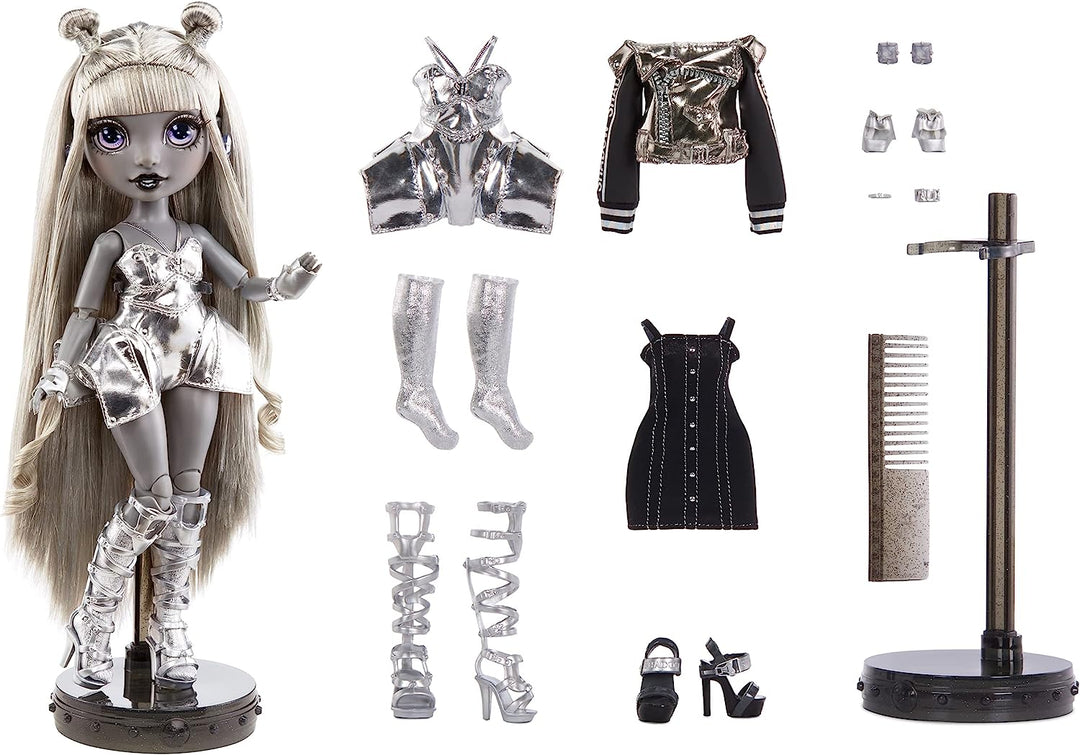 Rainbow High Shadow High Series - LUNA MADISON - Greyscale Fashion Doll with Beautiful Hair