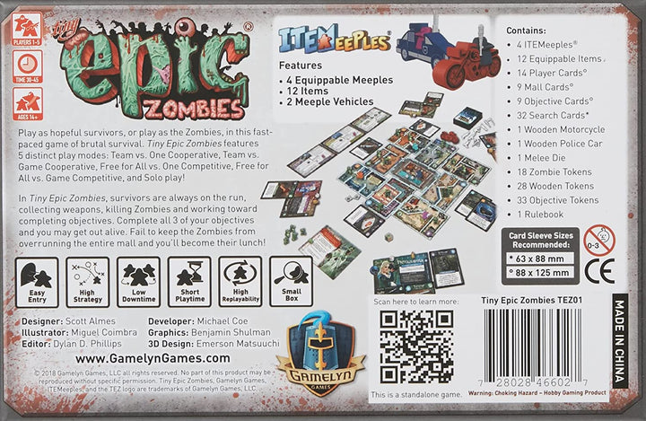 Gamelyn Games GSTGMGTEZ Tiny Epic Zombies, Mixed Colours