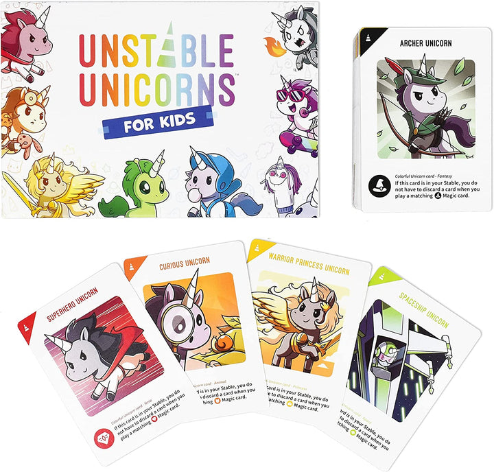 TeeTurtle | Unstable Unicorns Kids Edition | Card Game | Ages 6+ | 2-6 Players |