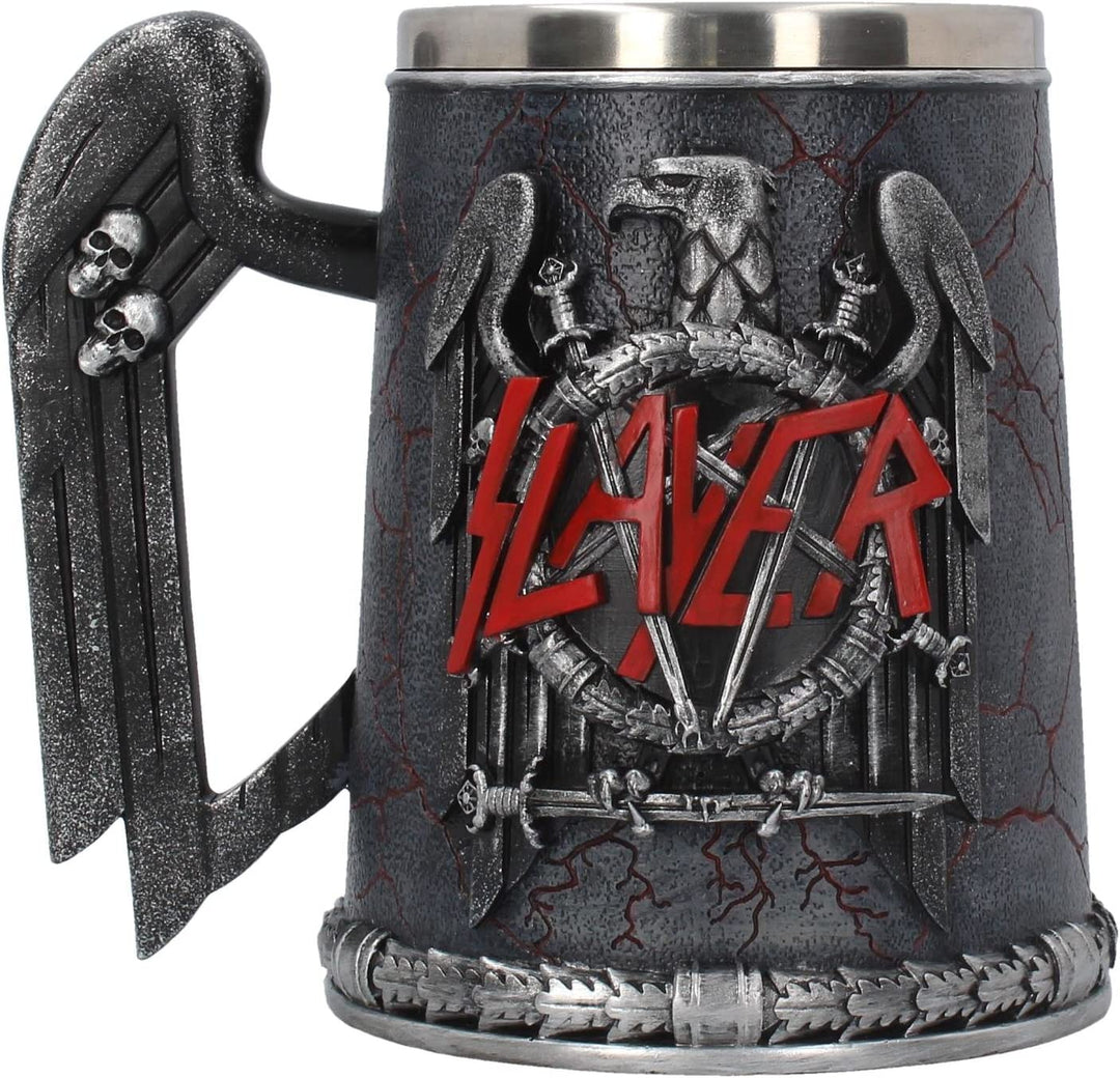 Nemesis Now B4128M8 Slayer Tankard Mug 14cm Black, Resin w/Stainless Steel Inser