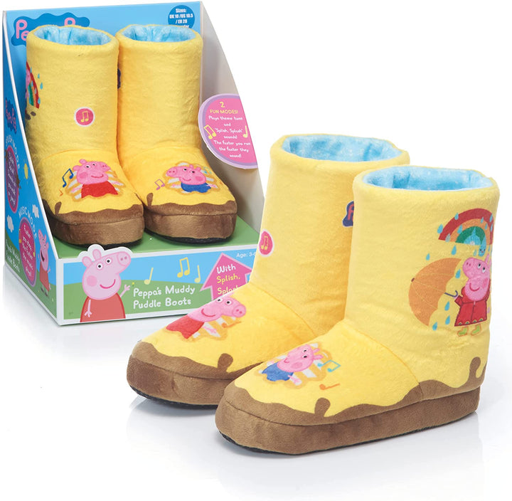 WOW! STUFF Peppa Pig Toys Matschige Pfützenstiefel mit Geräuschen | Interaktives Wearable