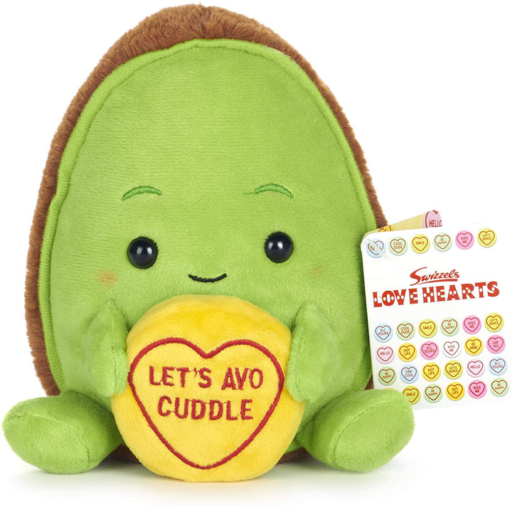 Posh Paws 37333 Swizzels Love Hearts 18 cm Avocat Let&#39;s Avo Peluche Message Câlin, Vert