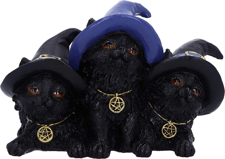 Nemesis Now Familiar Felines Black Cats in Witches Hats Figurine, 9.8cm