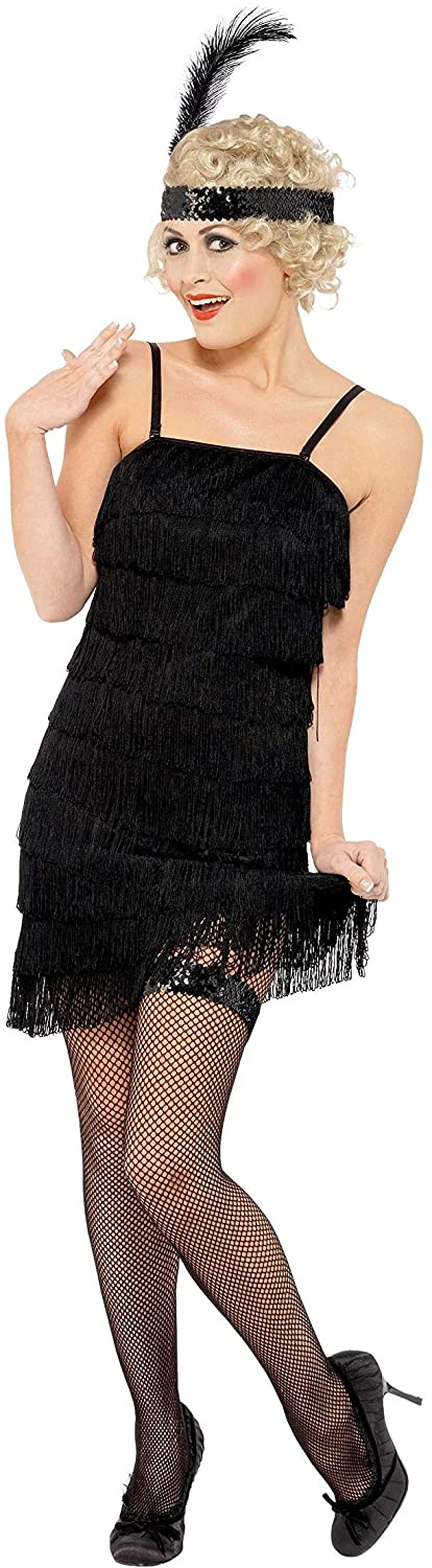 Smiffys Deluxe Fringe Flapper Costume,XL- UK size 20-22