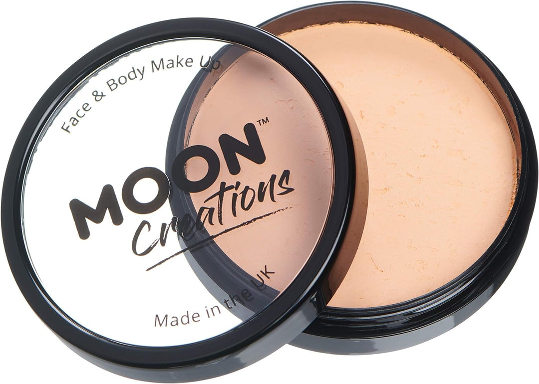 Moon Creations Pro Face & Body Paint Cake Pots - Peach - Professional Water Based Face Paint Makeup for Adults, Kids (C12637)