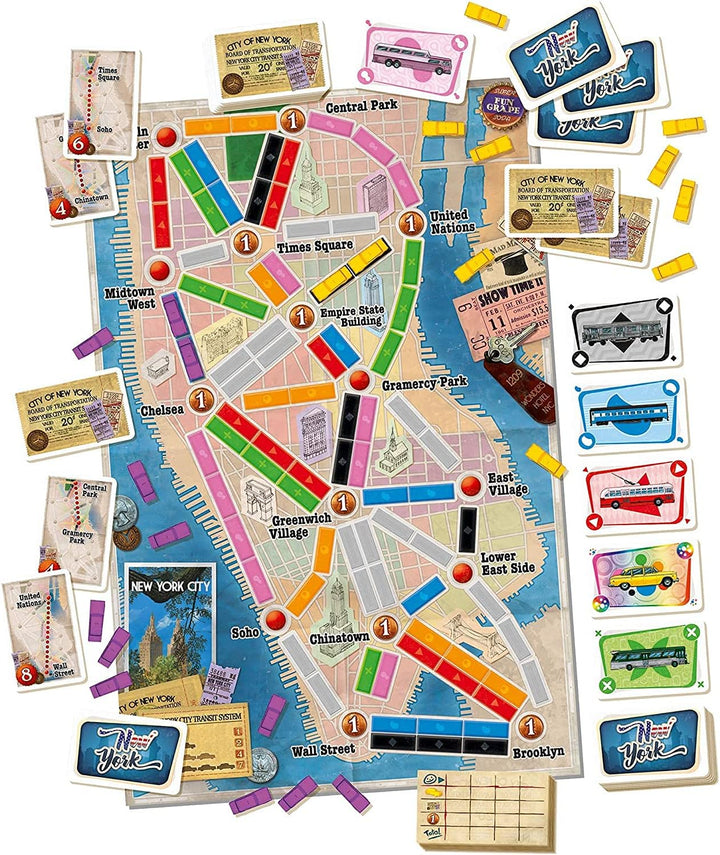 Days of Wonder | Ticket to Ride New York Board Game | Ages 8+ | For 2 to 4 players